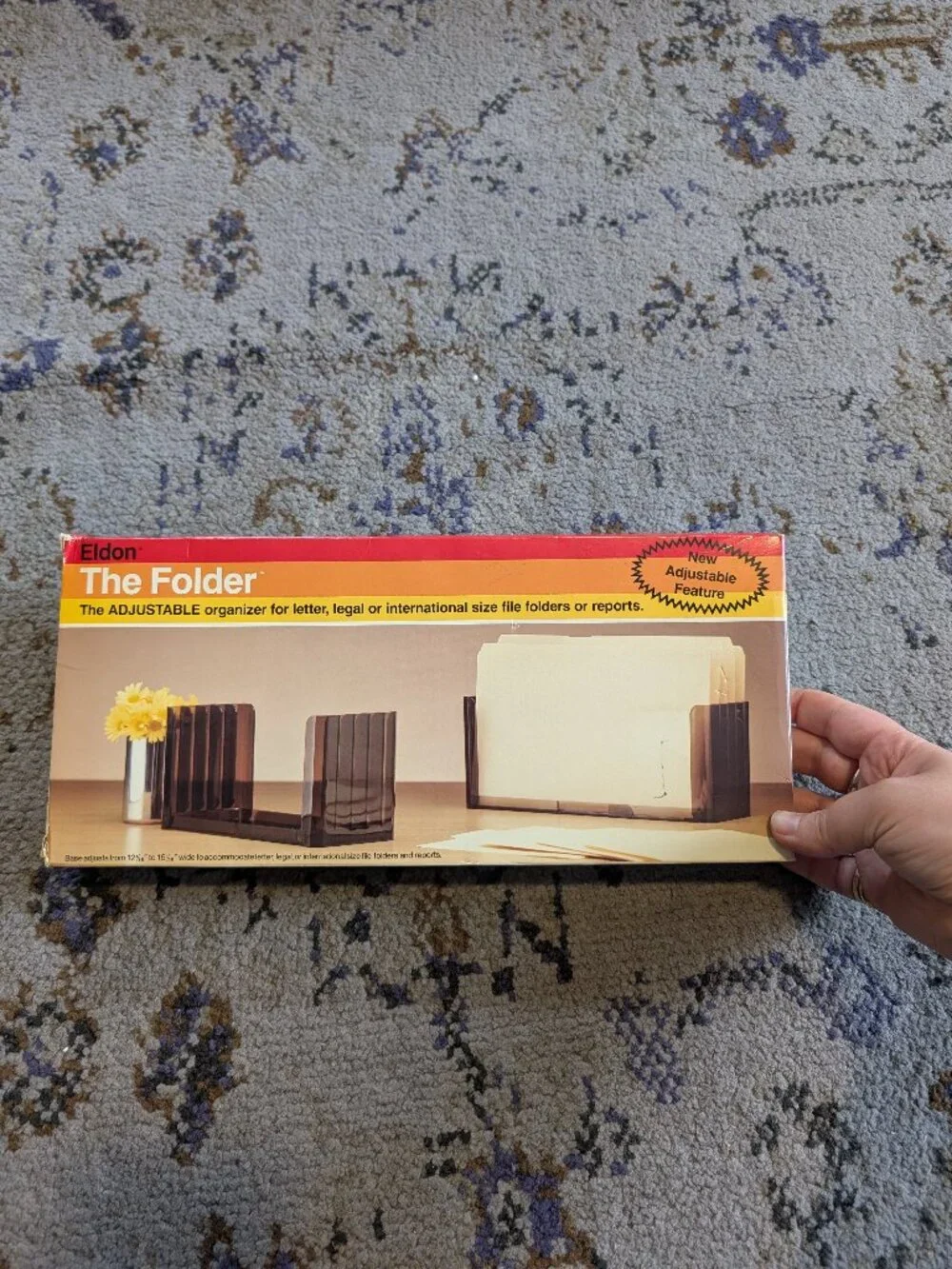 Vintage 1983 Eldon The Folder Adjustable Desktop Organizer Plastic Smoke Ebony‎